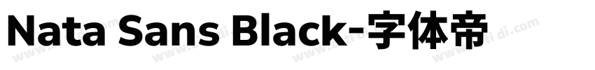 Nata Sans Black字体转换